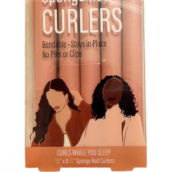 Just Me 10 Counts NO Heat Flexible Rod Rollers Curlers Sleep Natural Curls Waves - Picture 3 of 7